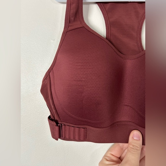 Gymshark RACERBACK HIGH SUPPORT SPORTS BRA, Burgundy 34B/C - Picture 3 of 7